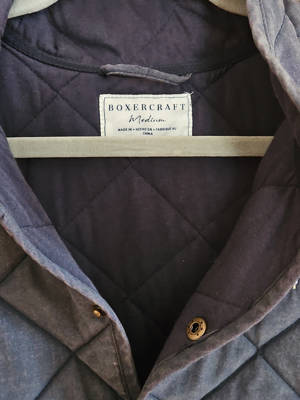 Boxercraft Quilted Navy Blue Jacket - Picture 3 of 5